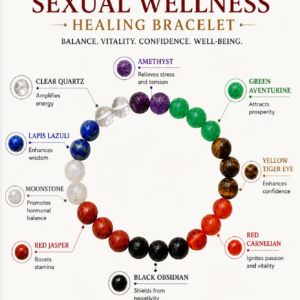 Premium Men’s Overall Sexual Wellness Healing Bracelet – 9-Stone Holistic Synergy