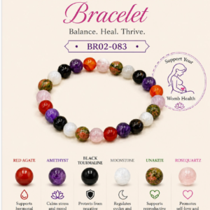 Women’s Womb Health & Hormonal Balance Crystal Healing Bracelet