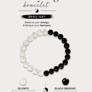Premium Yin + Yang Energy Balance Crystal Healing Bracelet